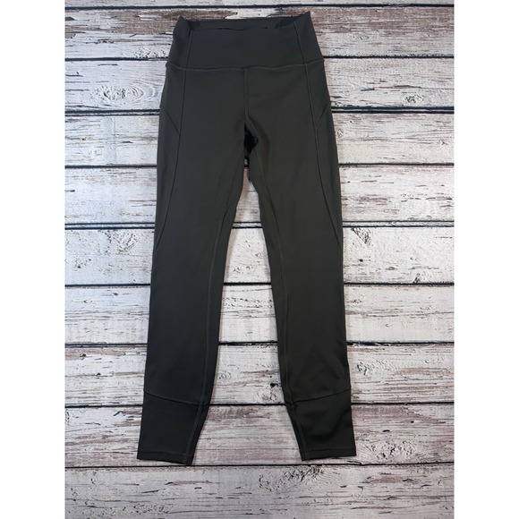 Lululemon In Movement Tight Everlux 25" Olive Green 7/8 Tights Women's 4 W5BPGS - Picture 6 of 11